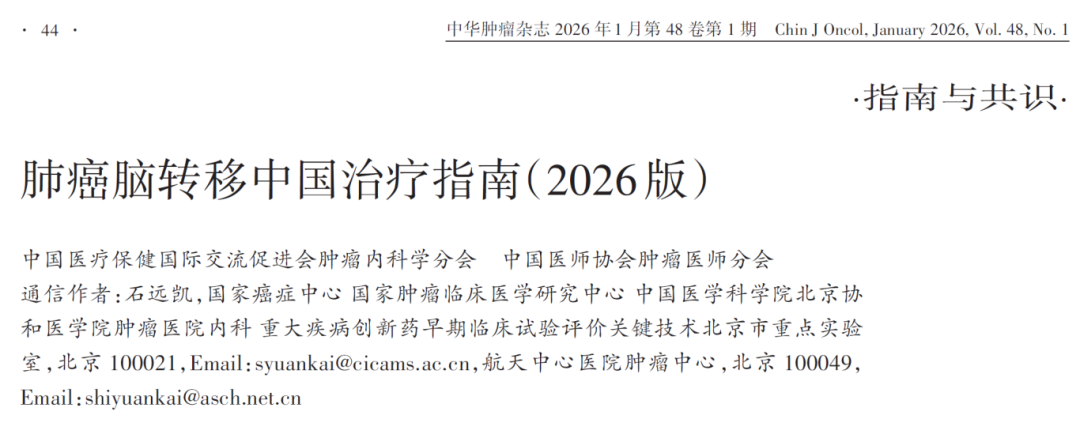 穿刺鞘英文怎么写肺癌脑转移中国治疗指南（2026版）_https://www.jmylbn.com_新闻资讯_第1张